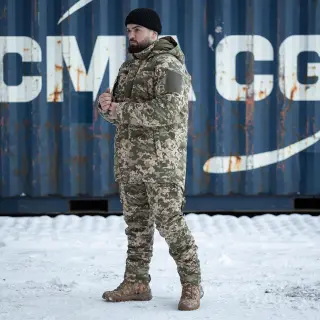 Зимовий комплект Grifon 2в1: Бушлат GOVERLA на Omni-Heat + Штани Apex Gen 3 водовідштовхувальні (піксель)