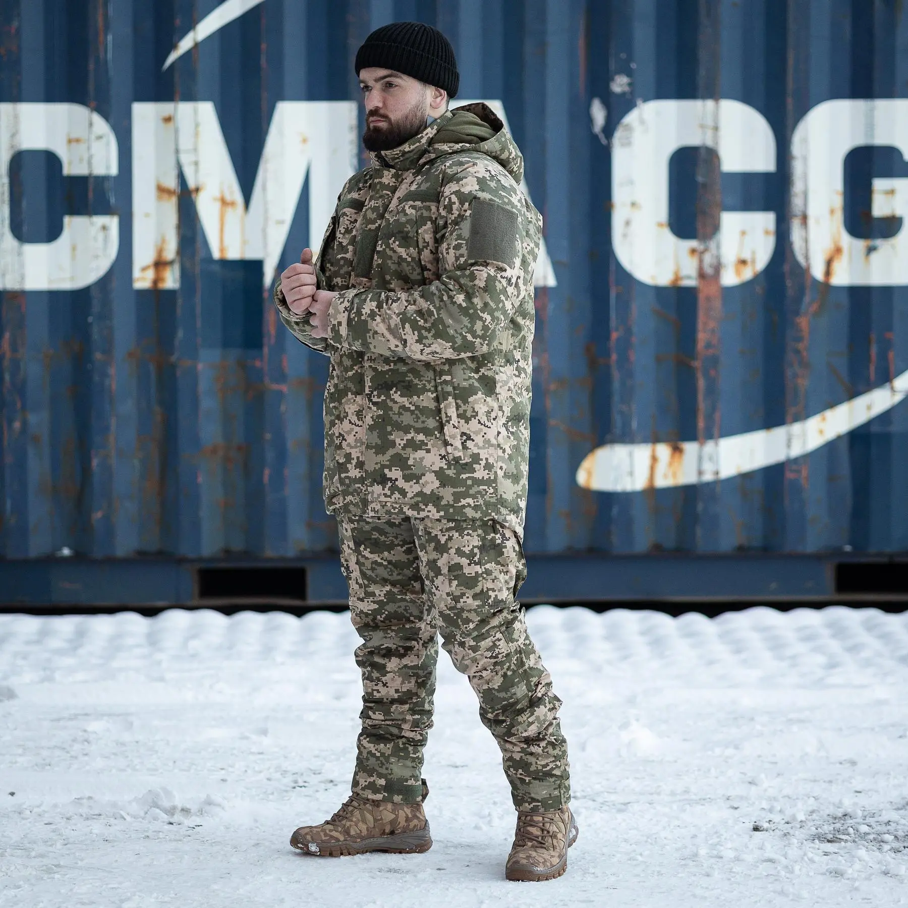 Зимовий комплект Grifon 2в1: Бушлат GOVERLA на Omni-Heat + Штани Apex Gen 3 водовідштовхувальні (піксель)