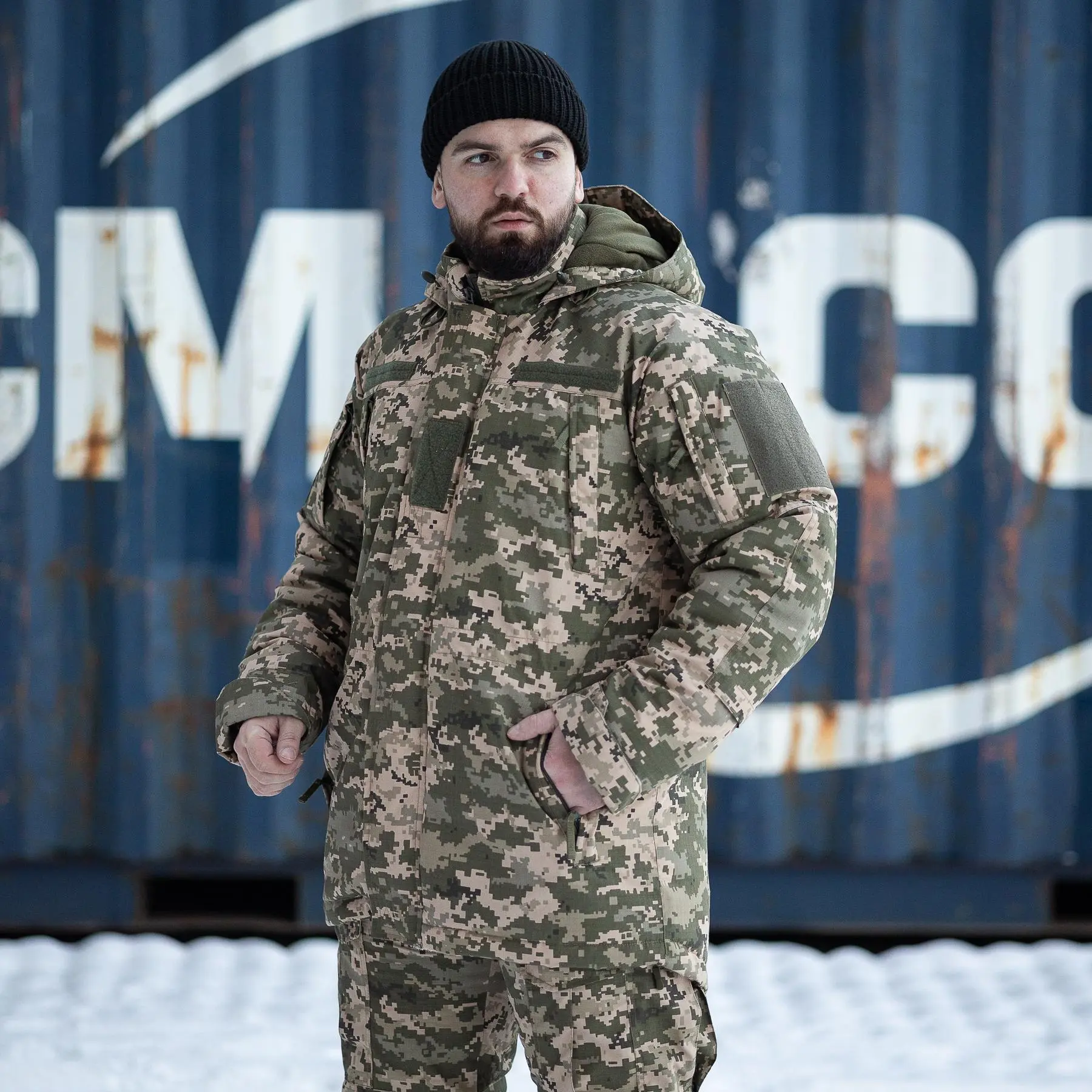 Зимовий комплект Grifon 2в1: Бушлат GOVERLA на Omni-Heat + Штани Apex Gen 3 водовідштовхувальні (піксель)