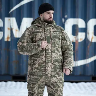 Зимовий комплект Grifon 2в1: Бушлат GOVERLA на Omni-Heat + Штани Apex Gen 3 водовідштовхувальні (піксель)
