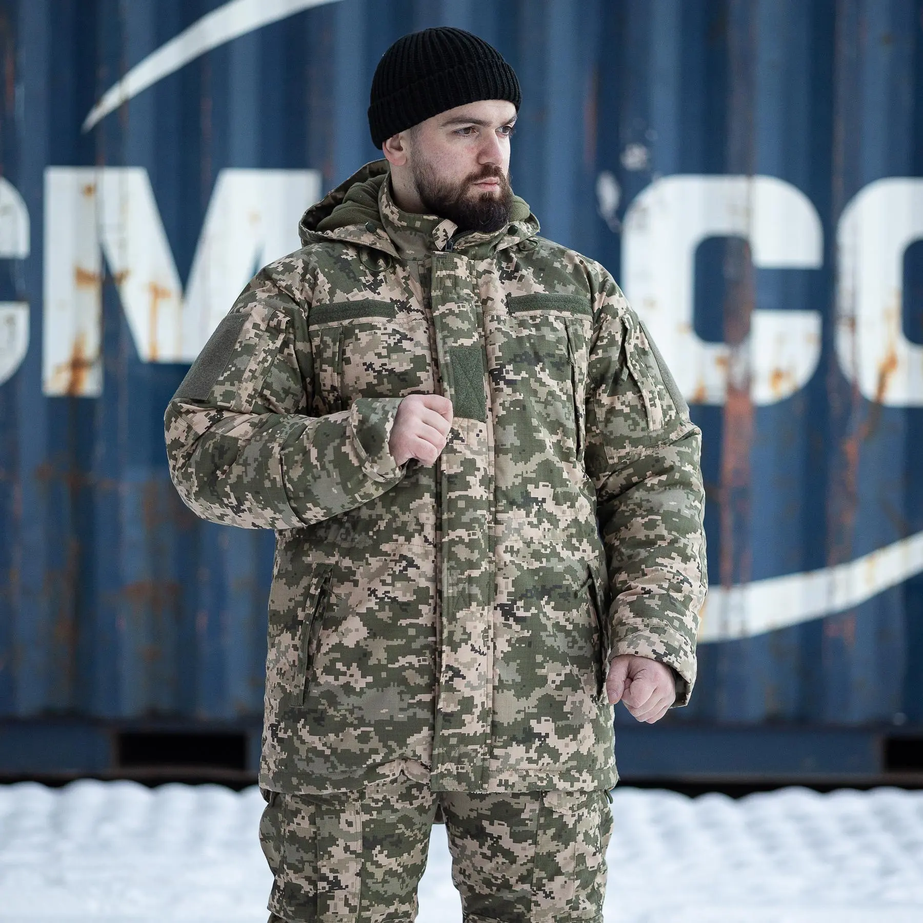 Зимовий комплект Grifon 2в1: Бушлат GOVERLA на Omni-Heat + Штани Apex Gen 3 водовідштовхувальні (піксель)