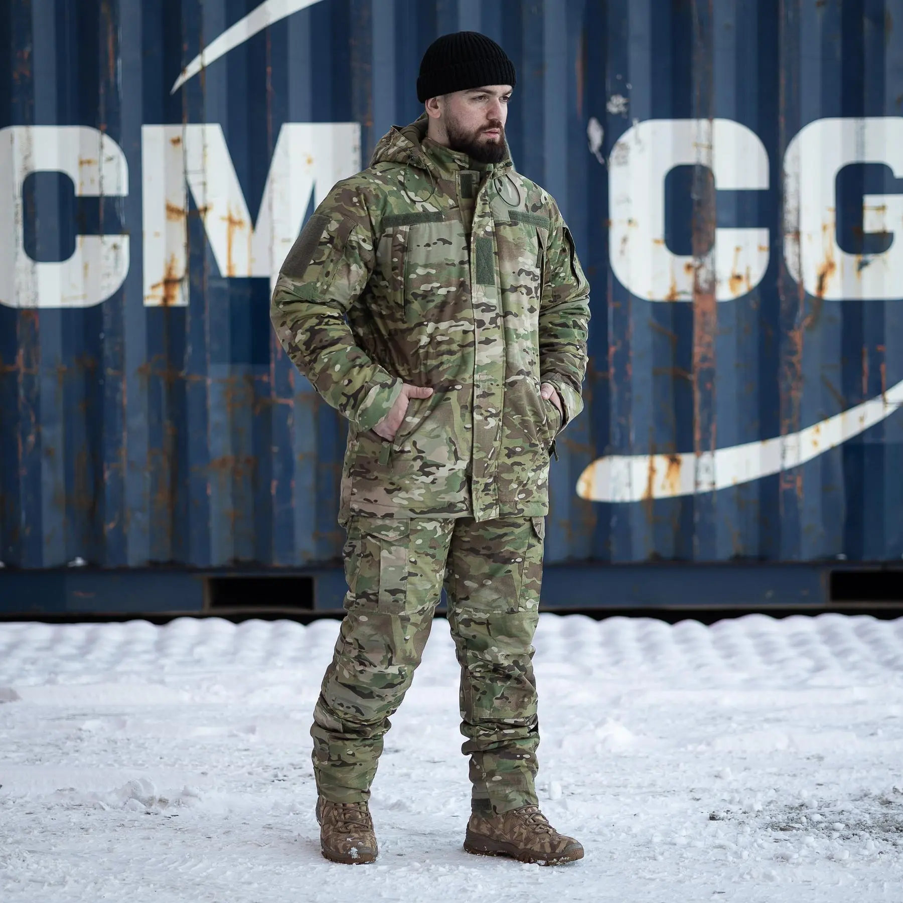 Зимовий комплект Grifon 2в1: Бушлат GOVERLA на Omni-Heat + Штани Apex Gen 3 водовідштовхувальні (мультикам)