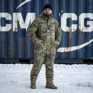 Зимовий комплект Grifon 2в1: Бушлат GOVERLA на Omni-Heat + Штани Apex Gen 3 водовідштовхувальні (мультикам)