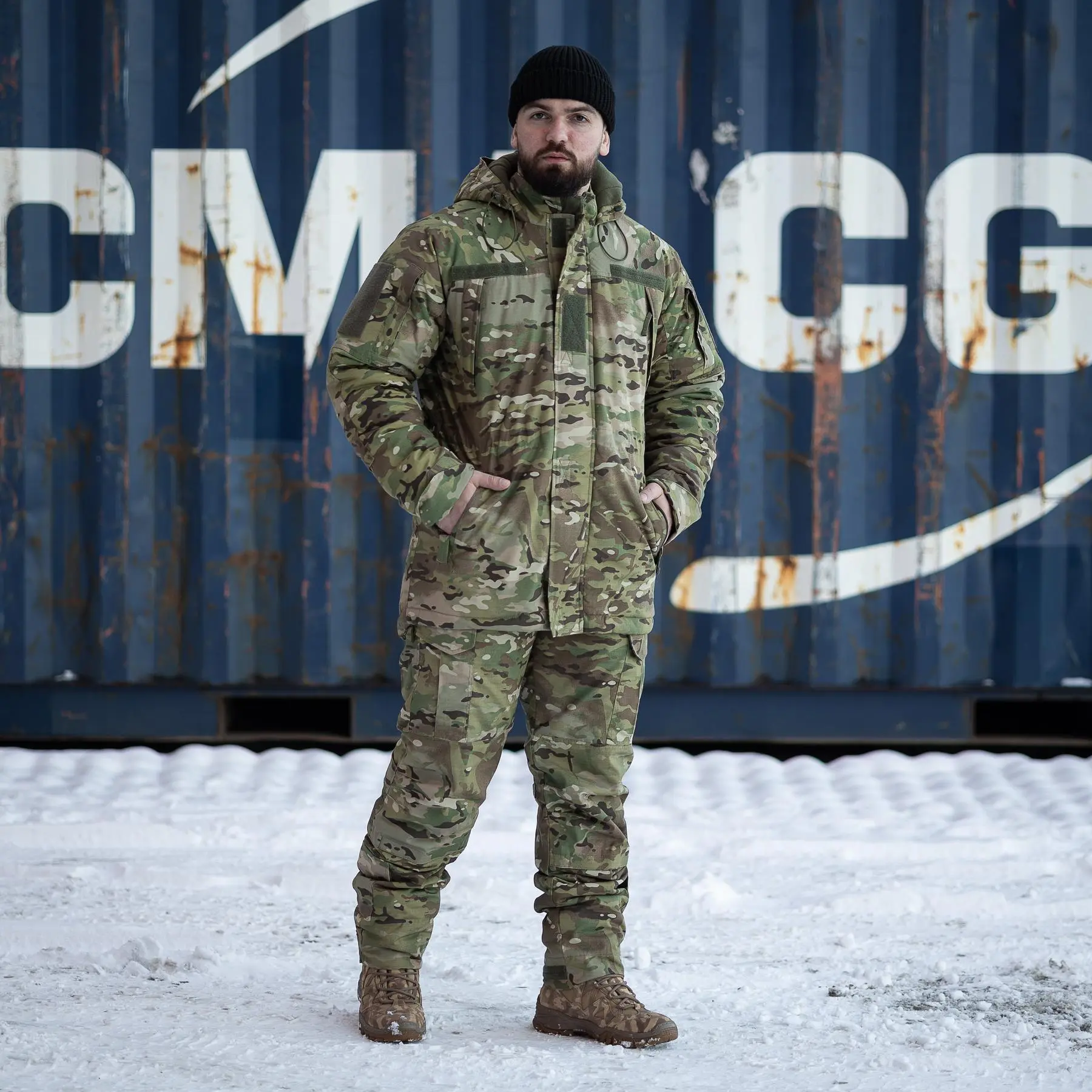 Зимовий комплект Grifon 2в1: Бушлат GOVERLA на Omni-Heat + Штани Apex Gen 3 водовідштовхувальні (мультикам)