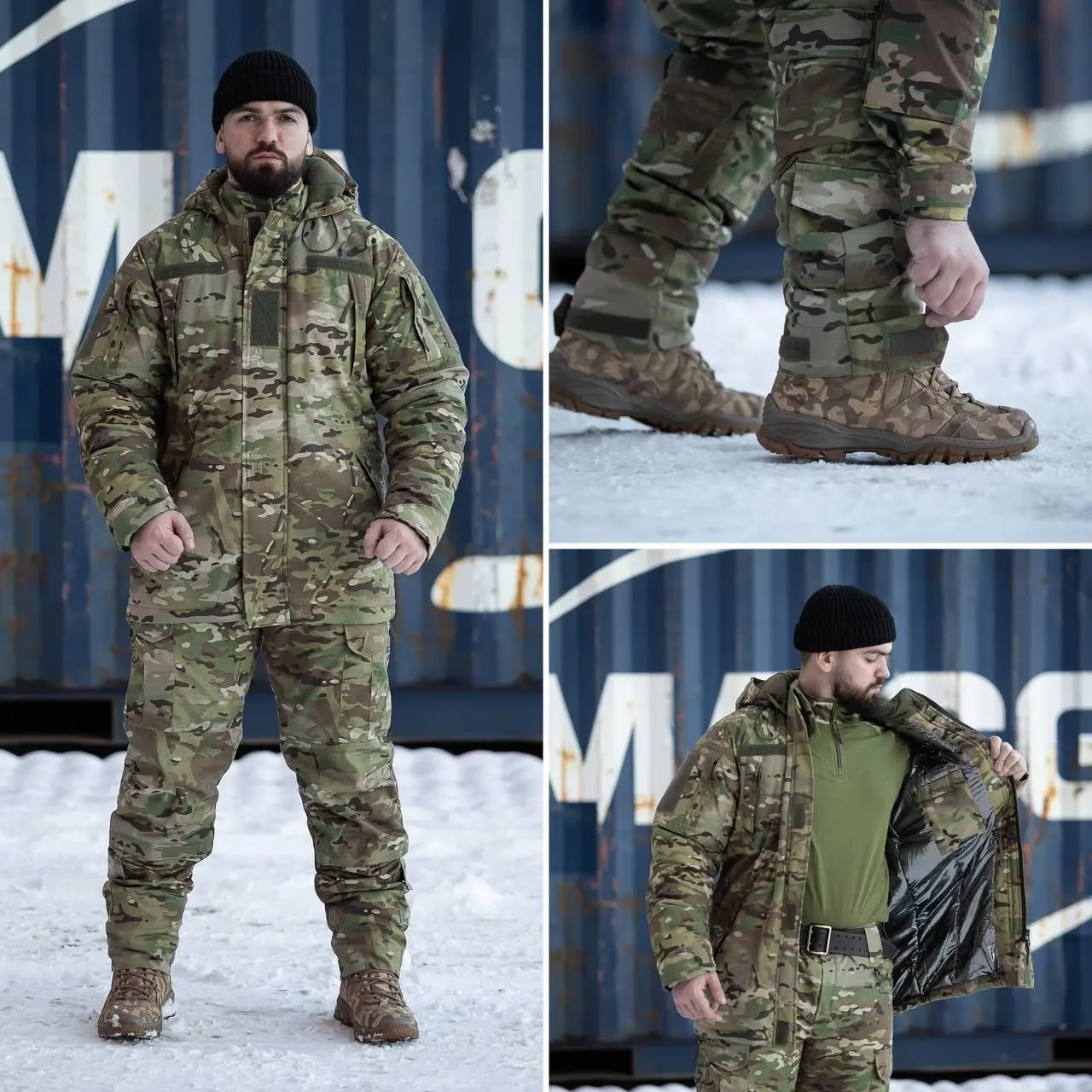 Зимовий комплект Grifon 2в1: Бушлат GOVERLA на Omni-Heat + Штани Apex Gen 3 водовідштовхувальні (мультикам)
