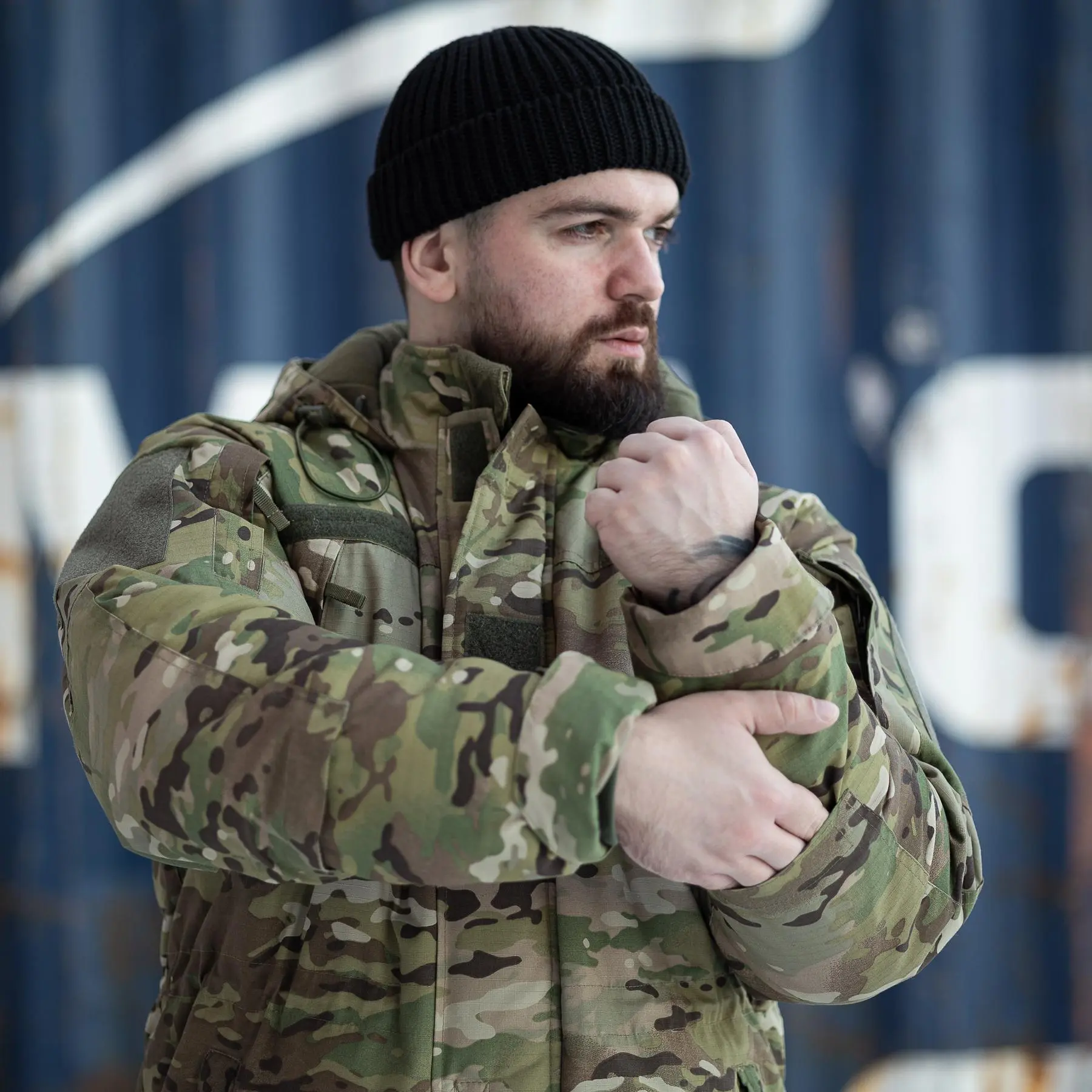 Зимова куртка-бушлат "Говерла" мультикам ЗСУ (Омні-Хіт + синтепон) з подвійним замком (Omni-Heat)