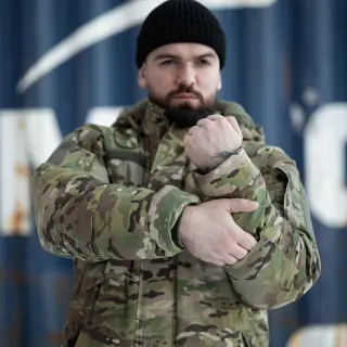 Winter Jacket-Bushlat "Goverla" Multicam ZSU (Omni-Heat + Synthetic) with Double Zipper (Omni-Heat)