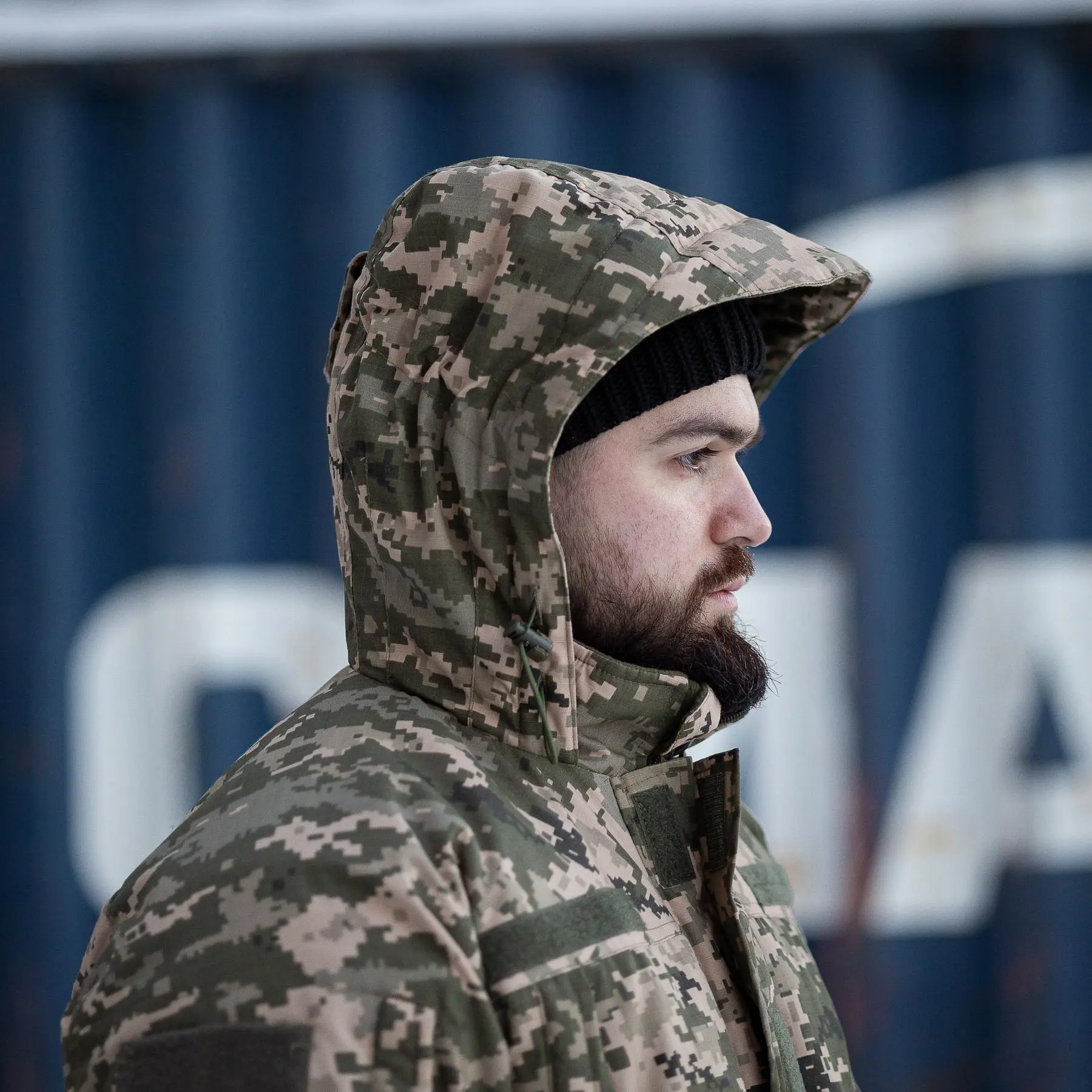 Зимова куртка-бушлат "Говерла" піксель ЗСУ (Омні-Хіт + синтепон) з подвійним замком (Omni-Heat)