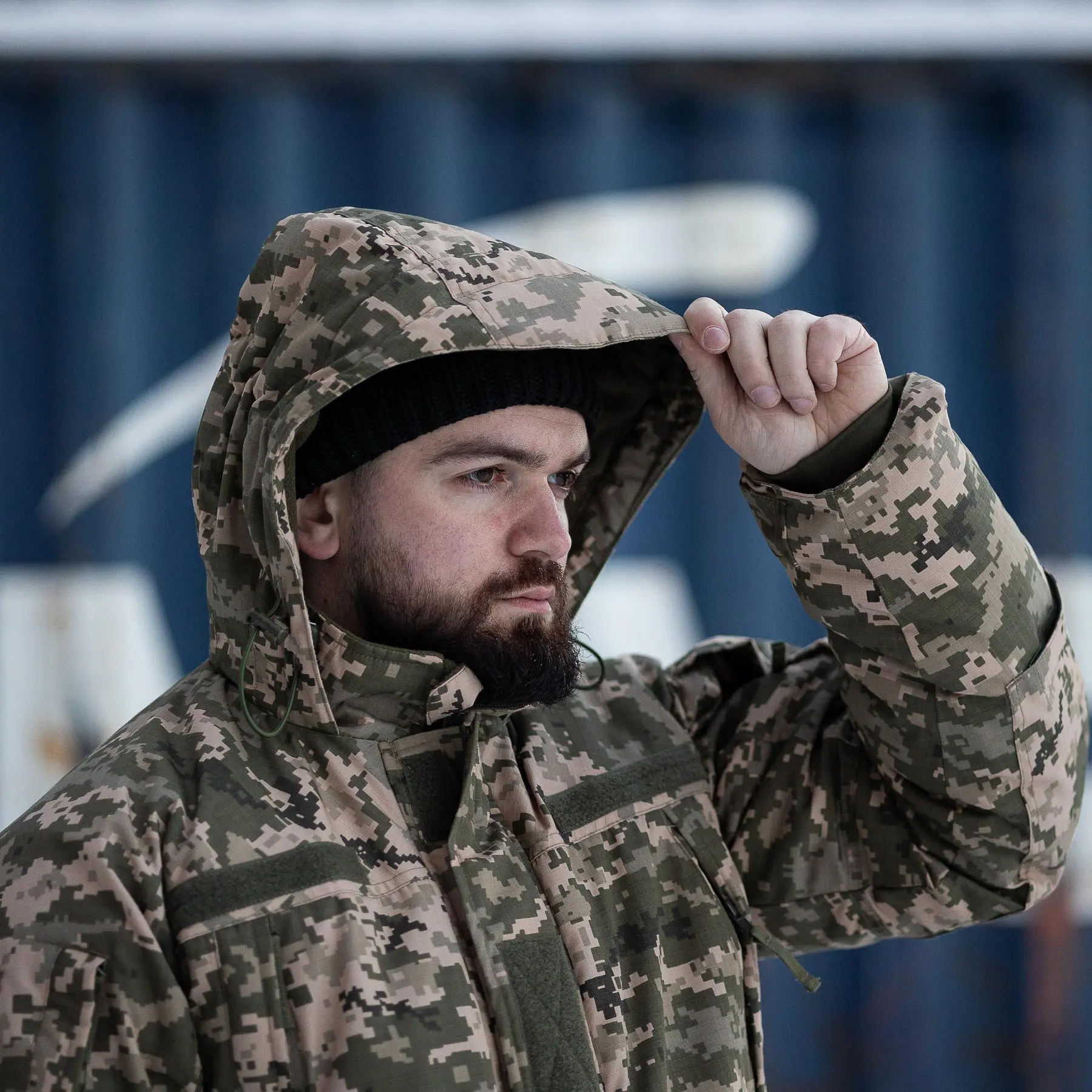 Зимова куртка-бушлат "Говерла" піксель ЗСУ (Омні-Хіт + синтепон) з подвійним замком (Omni-Heat)