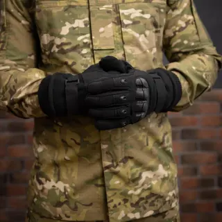 Штурмові тактичні рукавиці (чорний)