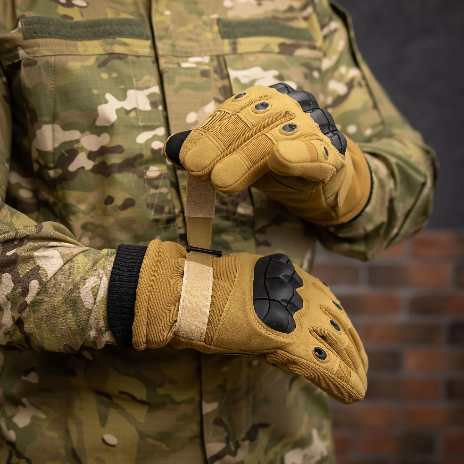 Штурмові тактичні рукавиці (койот)