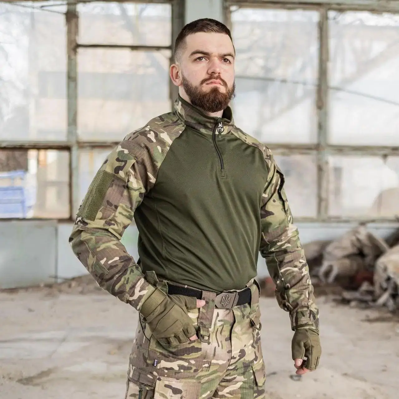Тактичний костюм 2 в 1 (Сорочка Ubacs/Убакс + штани з 4 карманами) мультикам ріп-стоп (вафелька) літо