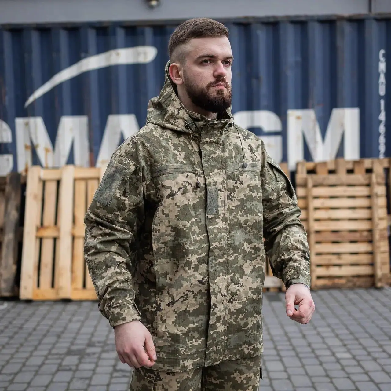 Куртка тактична військова Grifon піксель ріп-стоп (вафелька) Ferox демісезон