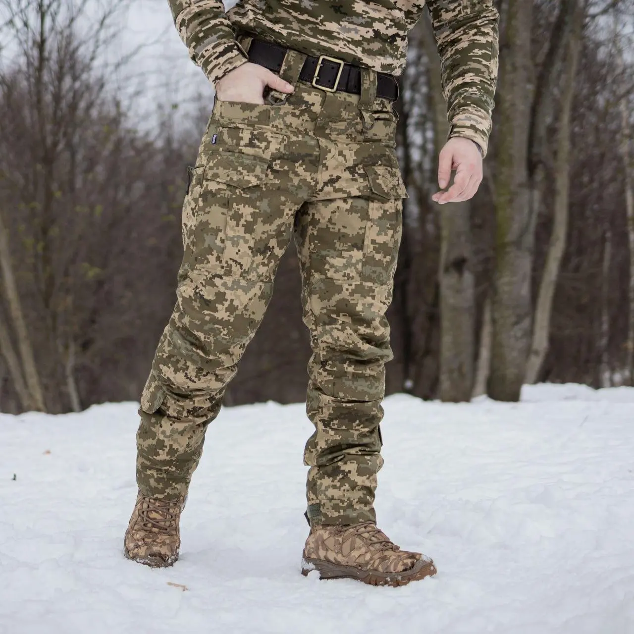 Тактичні штани Grifon (фліс) піксель водовідштовхувальні