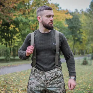 Штани військові з підтяжками на синтепоні (Піксель) Soft Shell