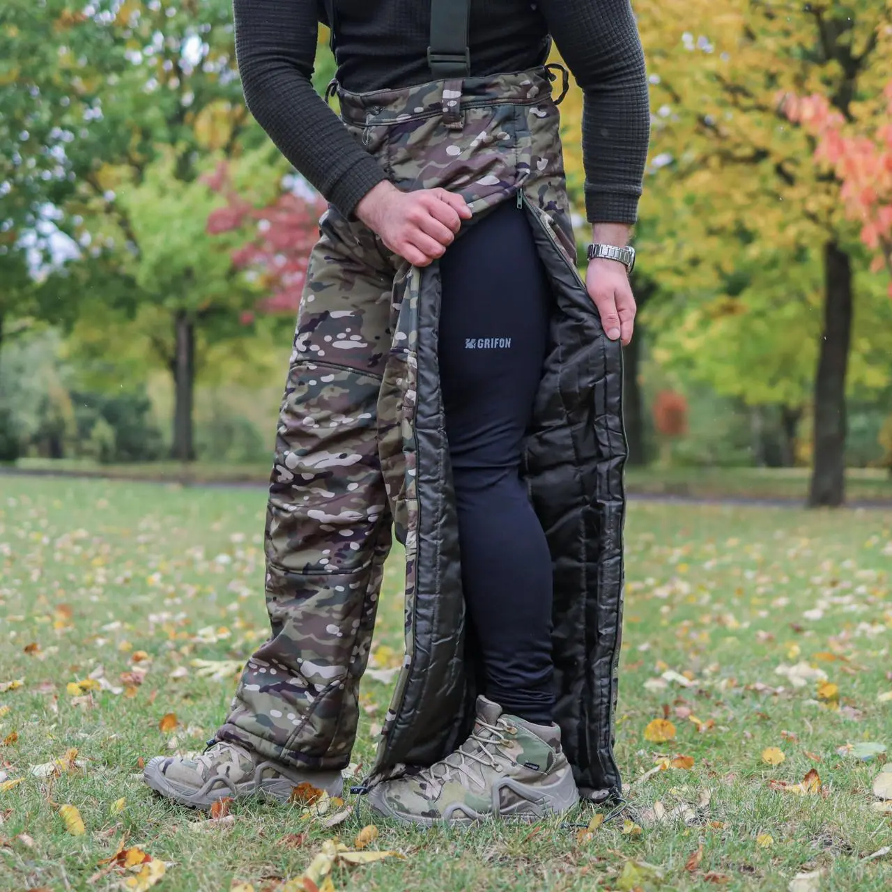 Штани військові з підтяжками на синтепоні (Мульткам) Soft Shell