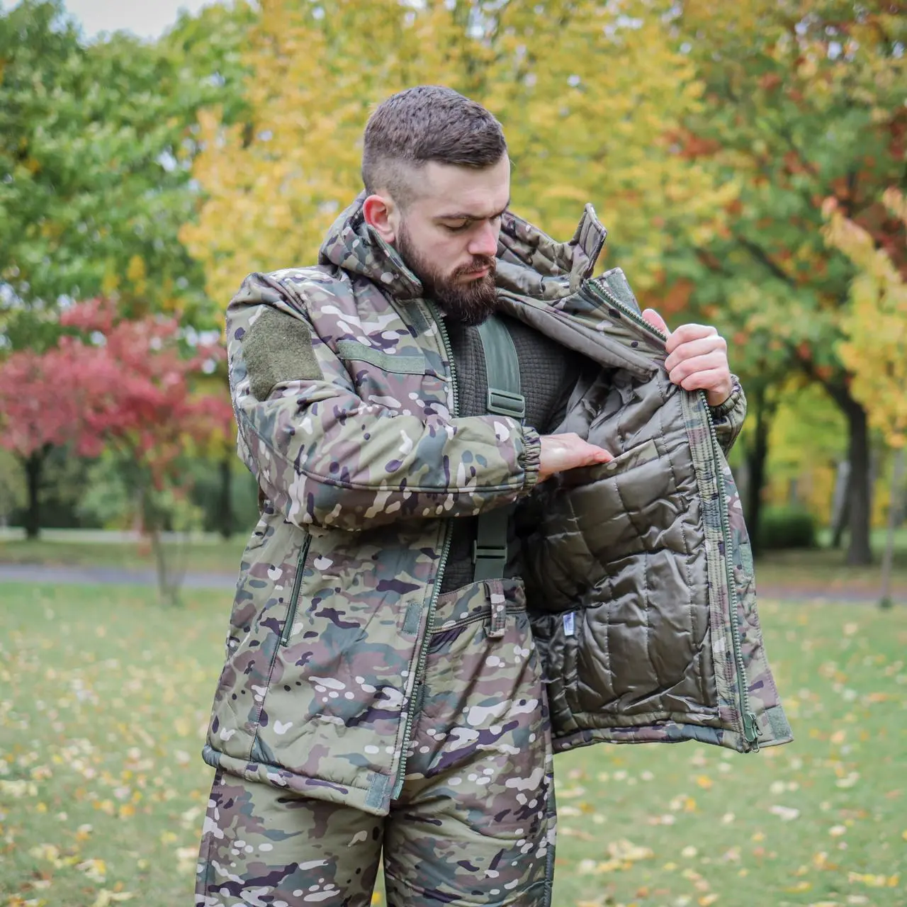 Тактична куртка зимова Soft Shell (Singl Sword) Мультикам