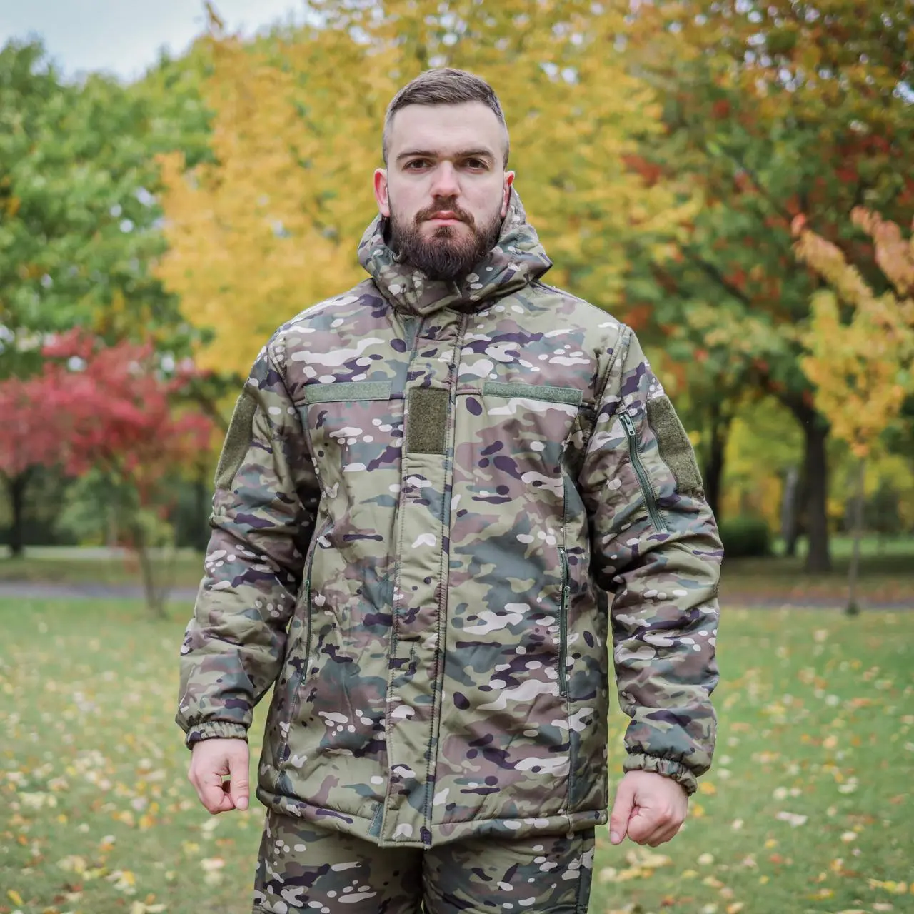 Тактична куртка зимова Soft Shell (Singl Sword) Мультикам