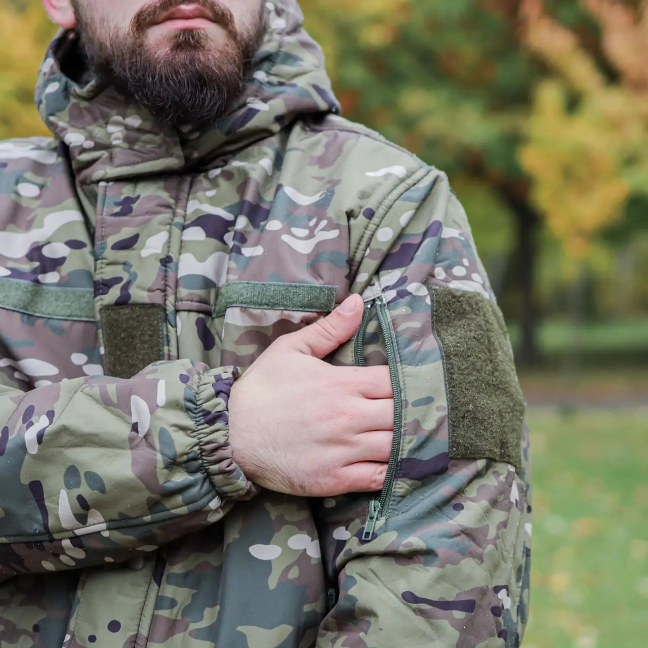 Тактична куртка зимова Soft Shell (Singl Sword) Мультикам
