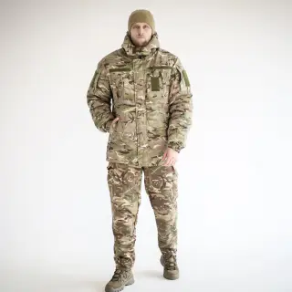 Зимовий комплект: Бушлат тактичний на флісі Мультикам + Штани тактичні МКГ-З22 мультикам на флісі