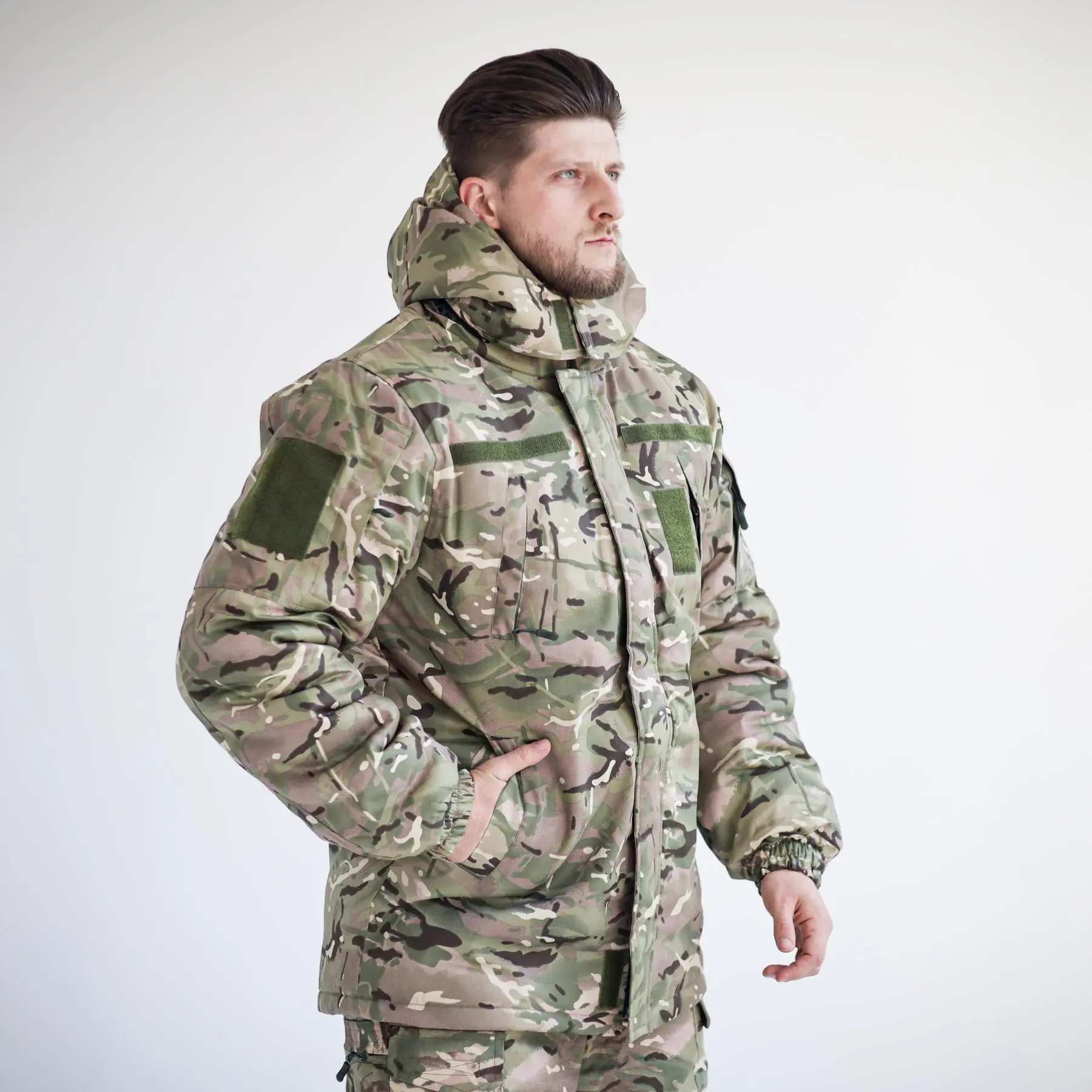 Зимовий комплект: Бушлат тактичний на флісі Мультикам + Штани тактичні Apex GEN-II на флісі (мультикам)