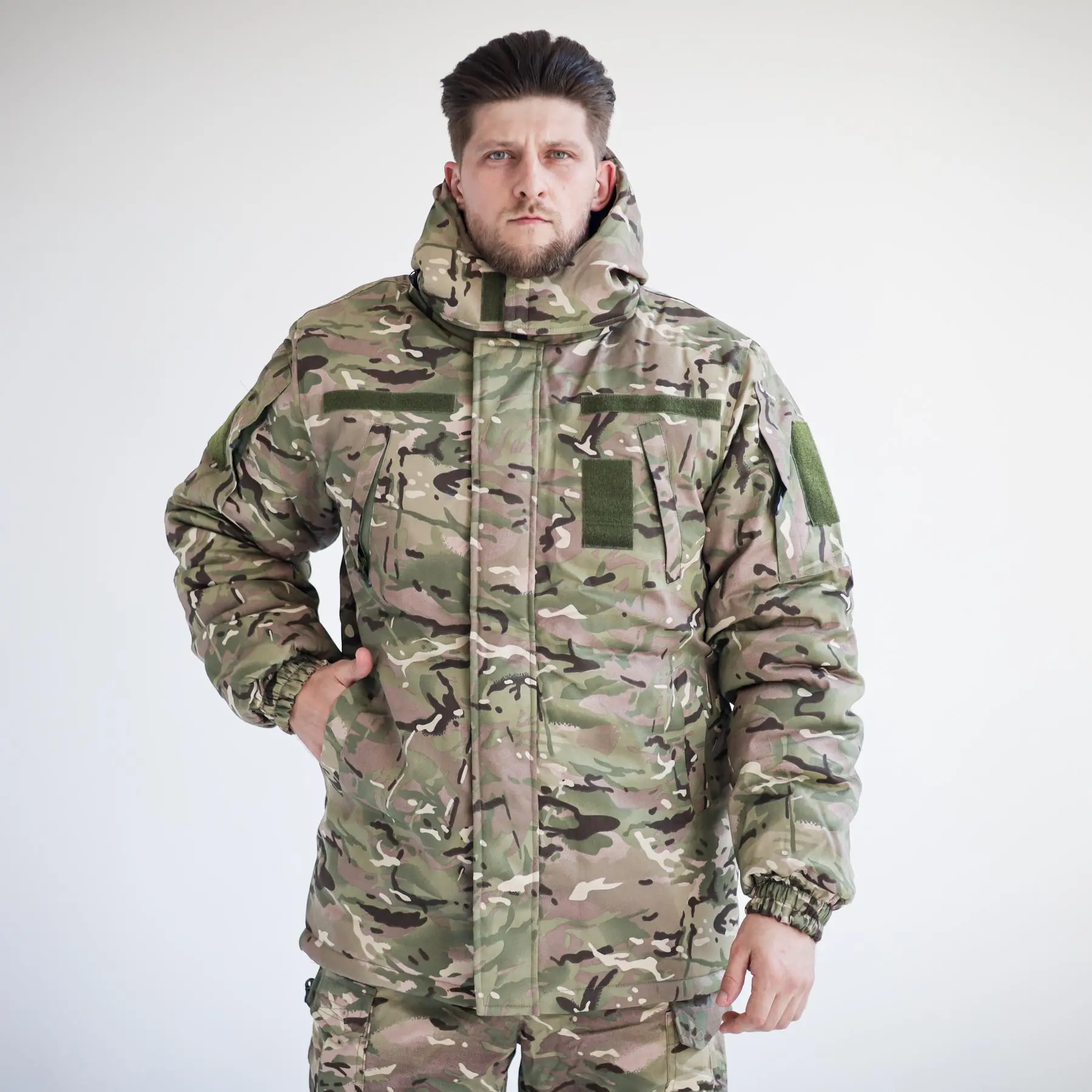 Зимовий комплект: Бушлат тактичний на флісі Мультикам + Штани тактичні Apex GEN-II на флісі (мультикам)