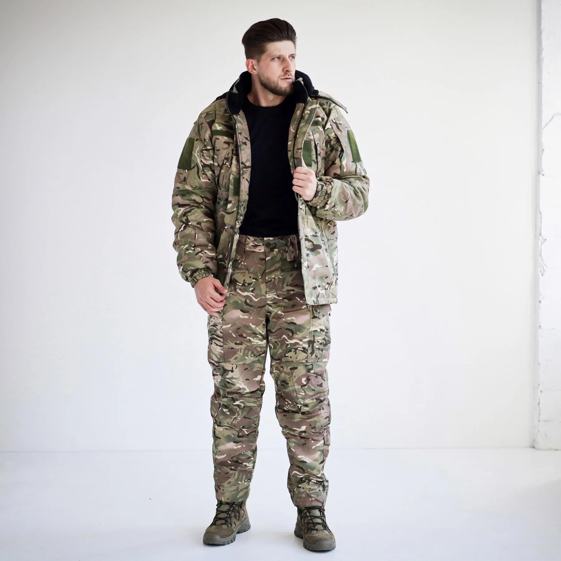 Зимовий комплект: Бушлат тактичний на флісі Мультикам + Штани тактичні Apex GEN-II на флісі (мультикам)