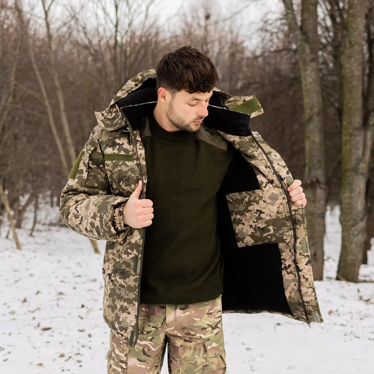 Куртка Grifon Ukrainian Military FLIS (ЧСПФ-З22) піксель саржа