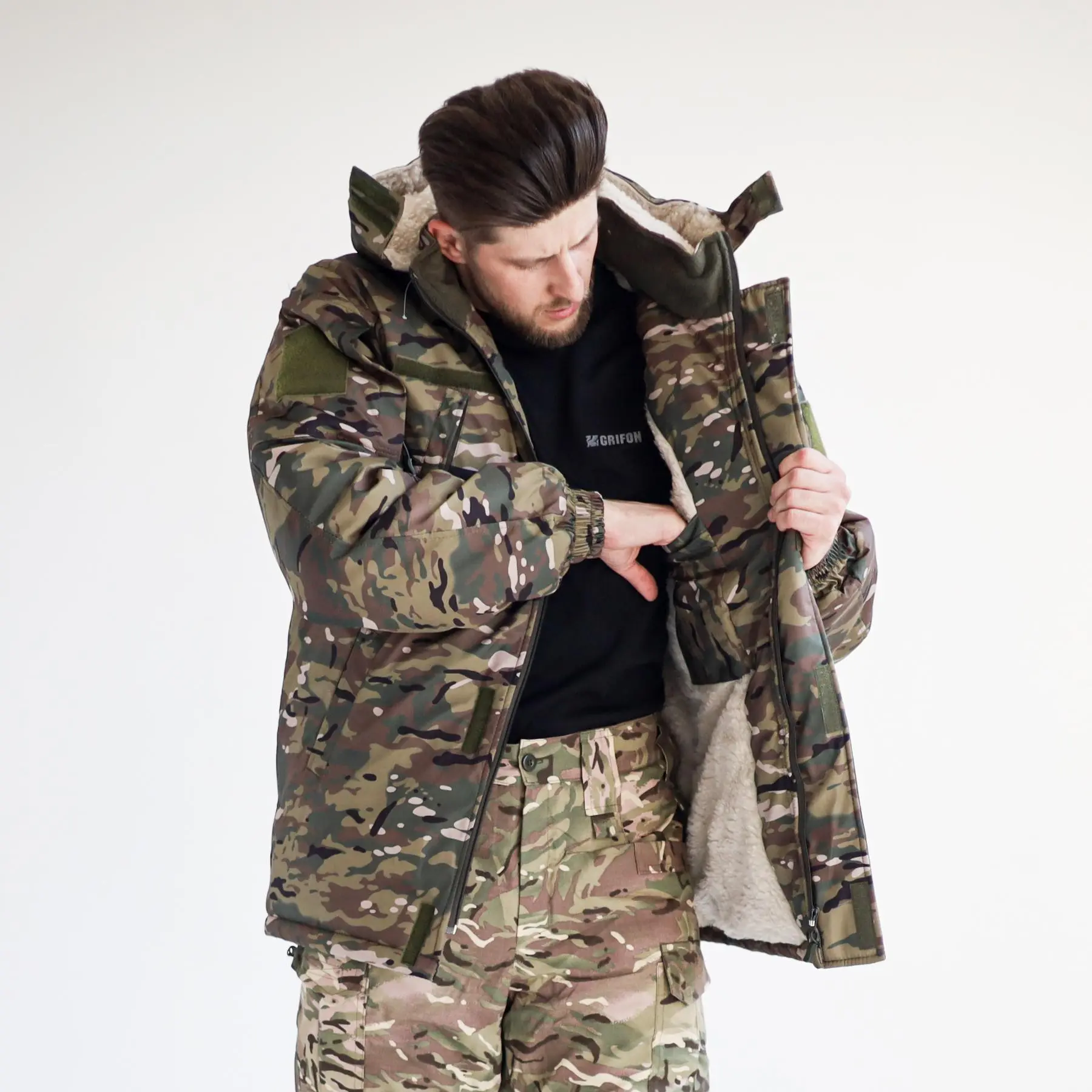 Куртка Grifon Ukrainian Military FUR (ПМК-З22) мультикам плащівка