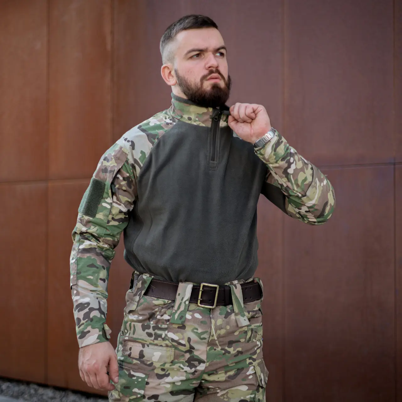 Флісова бойова сорочка Grifon Ubacs(Убакс) Tropik мультикам ріп-стоп
