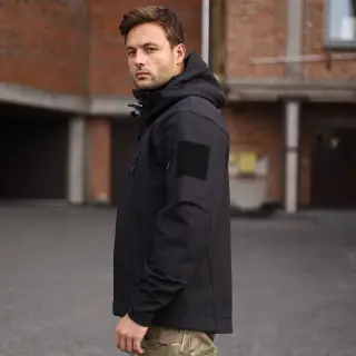 Військова тактична куртка Soft Shell Grifon чорна