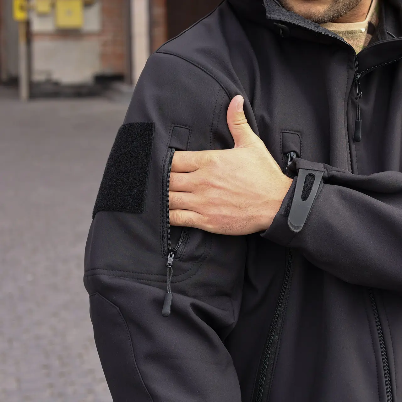 Військова тактична куртка Soft Shell Grifon чорна