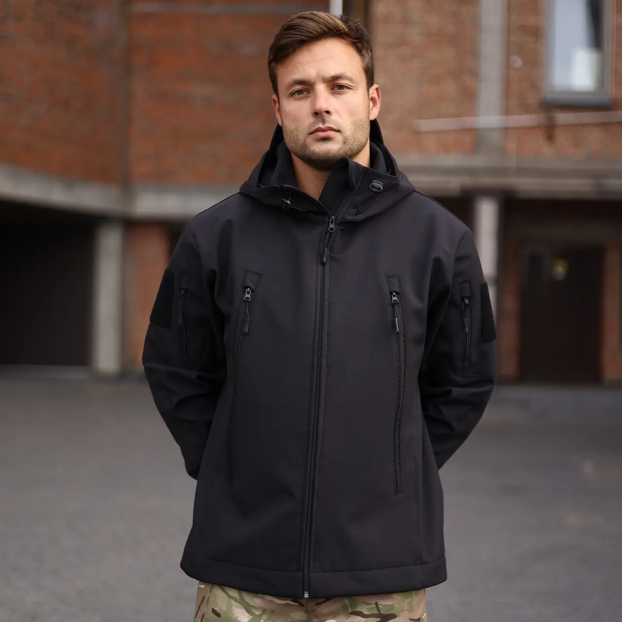 Військова тактична куртка Soft Shell Grifon чорна