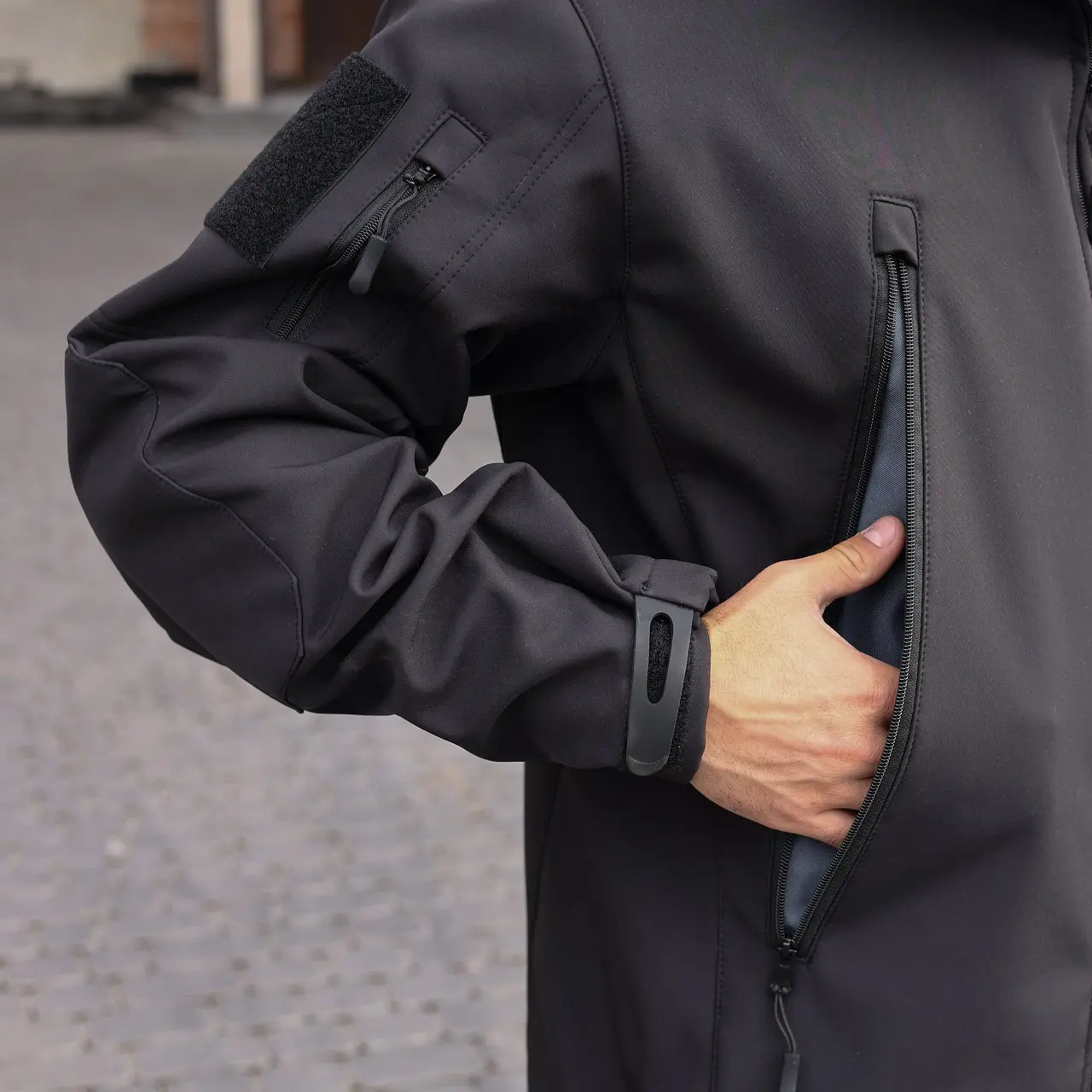 Військова тактична куртка Soft Shell Grifon чорна