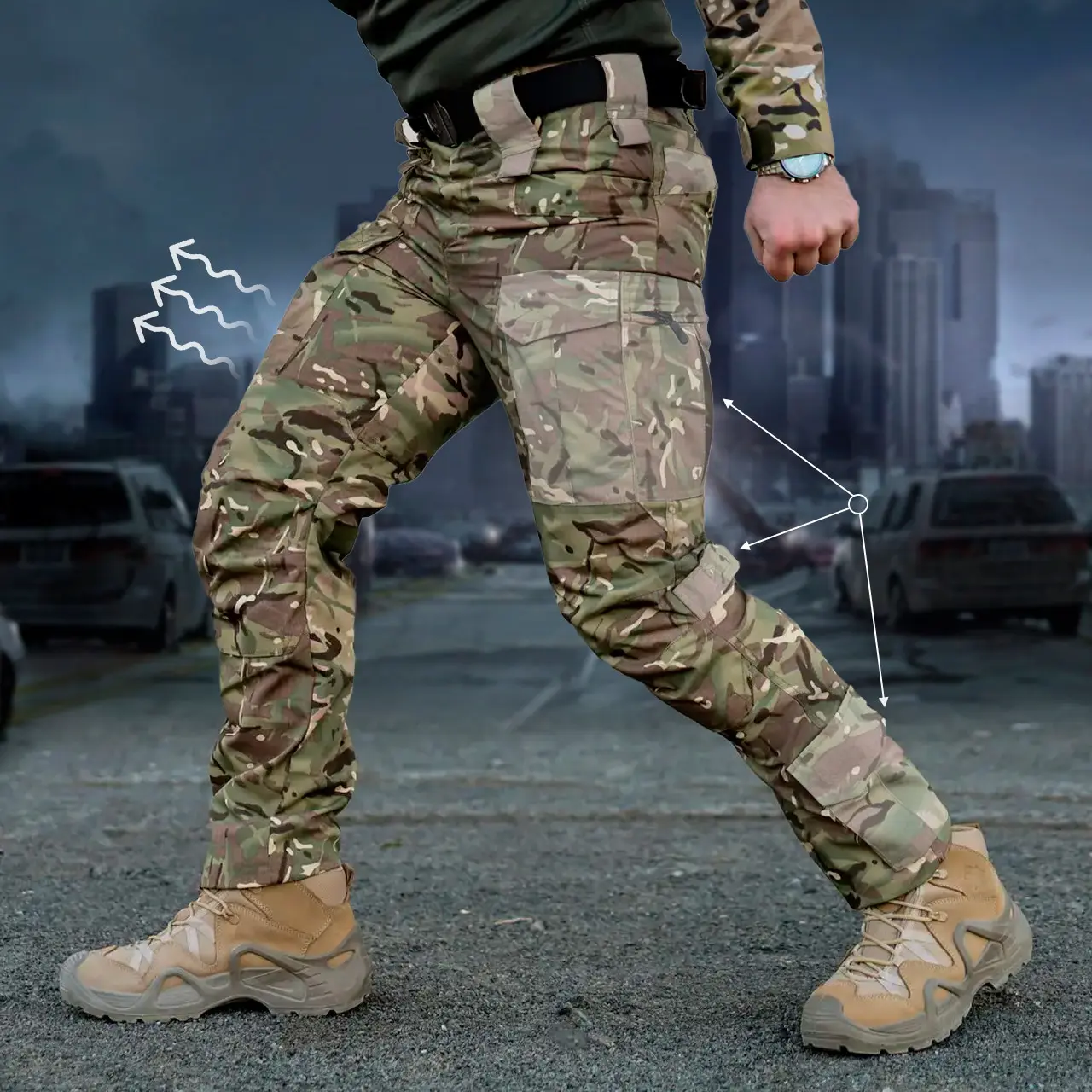 Штани військові тактичні 13 кишень, GRIFON Apex Gen-III мультикам Rip-Stop (вафелька)