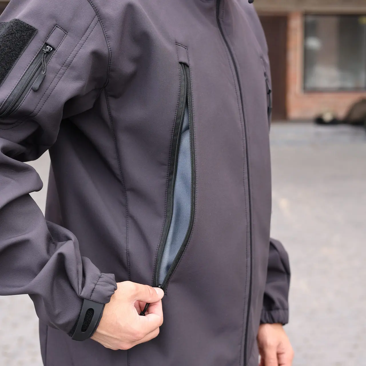 Військова тактична куртка Soft Shell Grifon темно- сірий