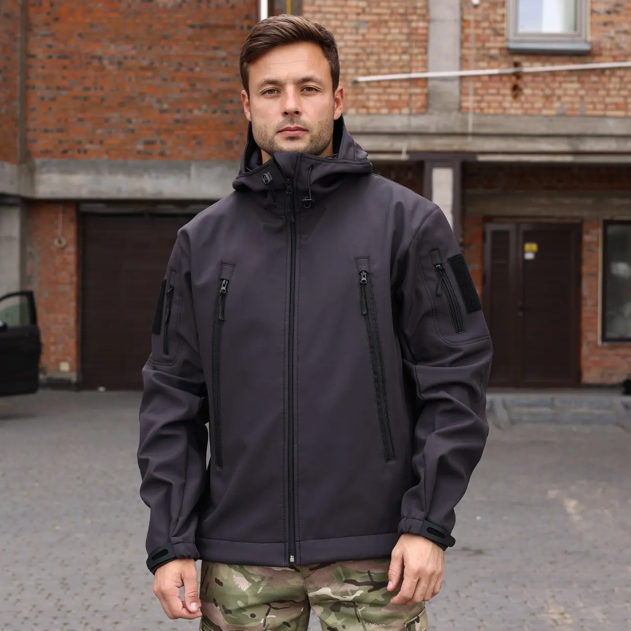 Військова тактична куртка Soft Shell Grifon темно- сірий