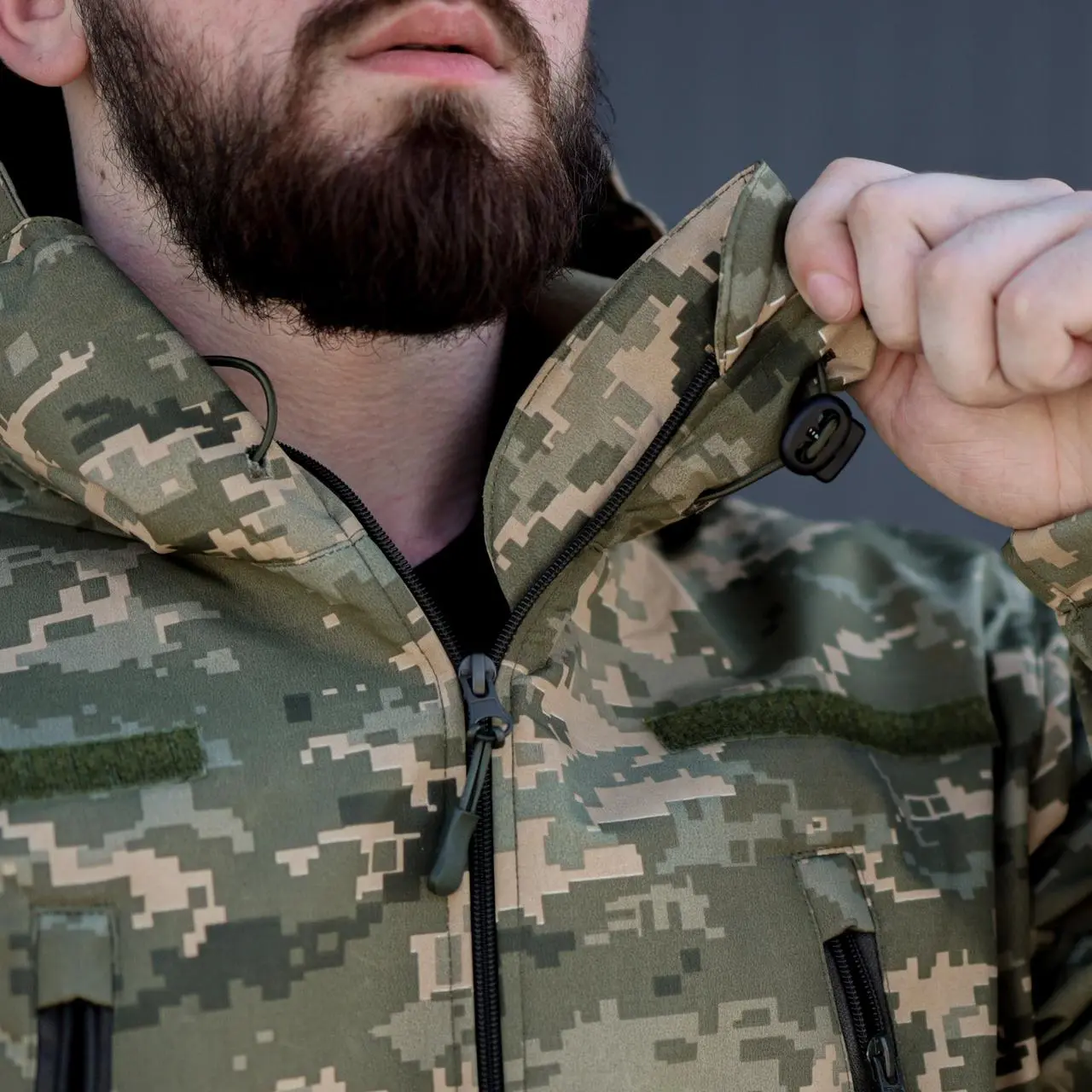 Військова тактична куртка Soft Shell Grifon піксель