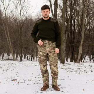 Штани зимові 4 кармана ЗСУ МКТП-З22 мультикам фліс з резинкою