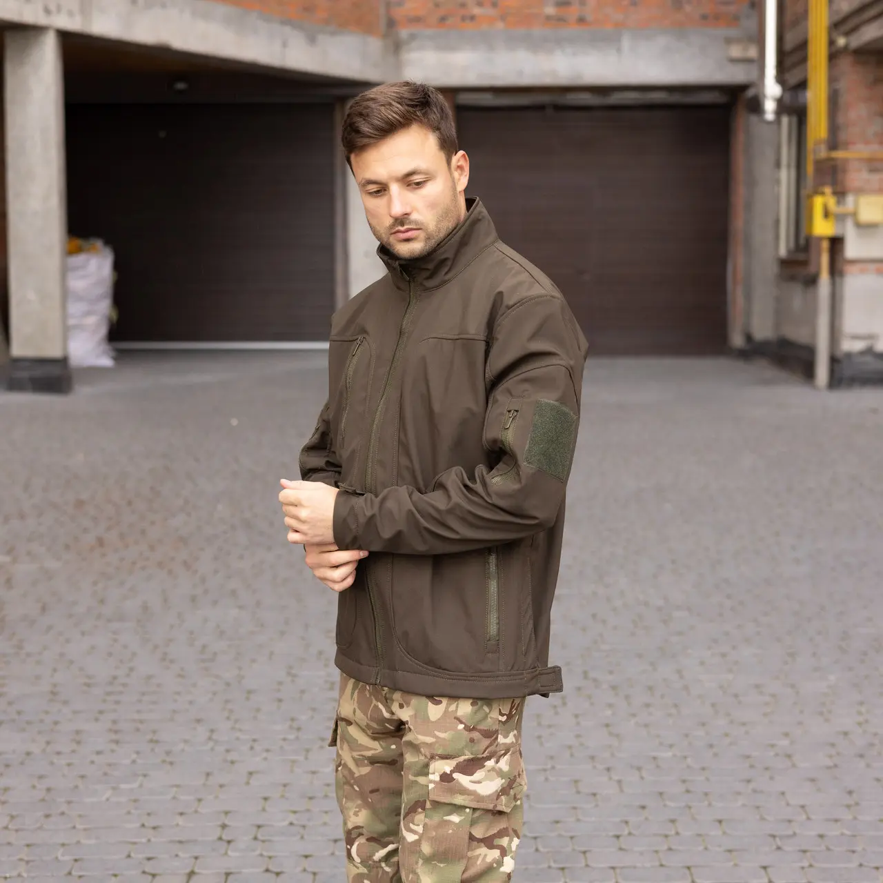 Тактична куртка Soft Shell (меланж хакі) | Gifon Basic