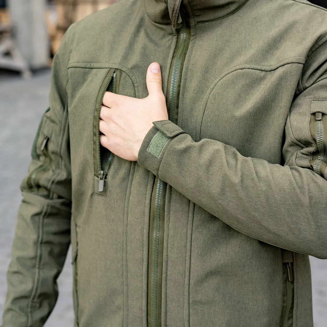 Тактична куртка Soft Shell (хакі) | Gifon Basic