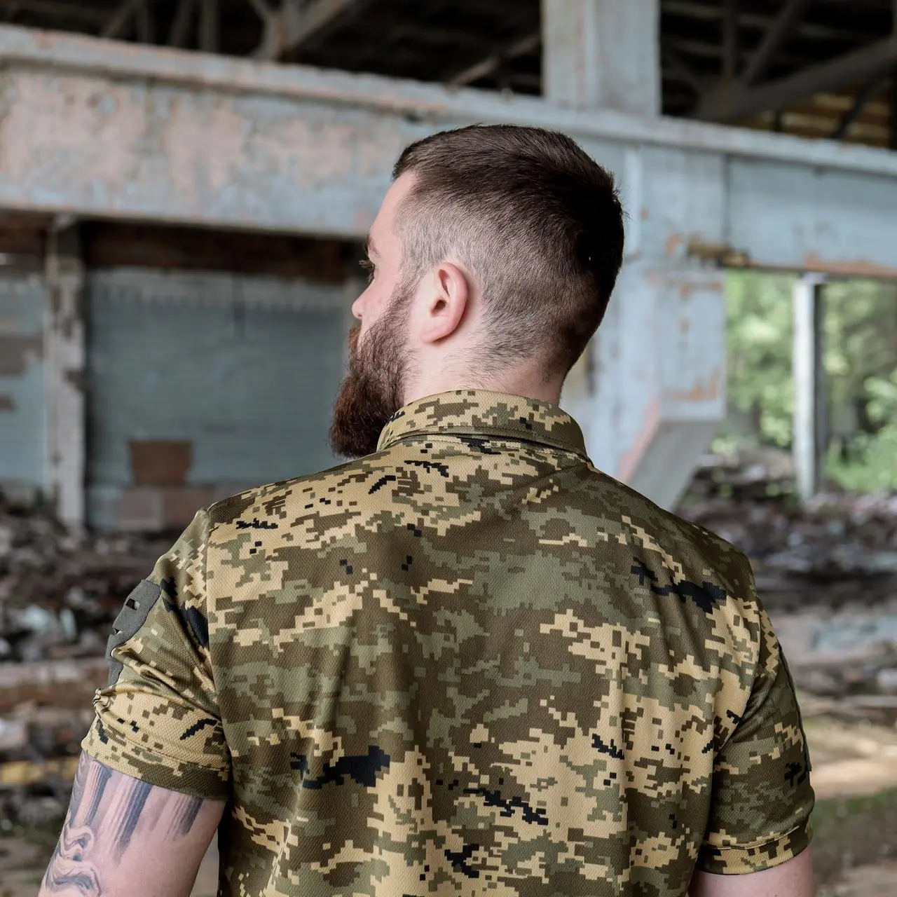 Футболка поло тактична піксель літня