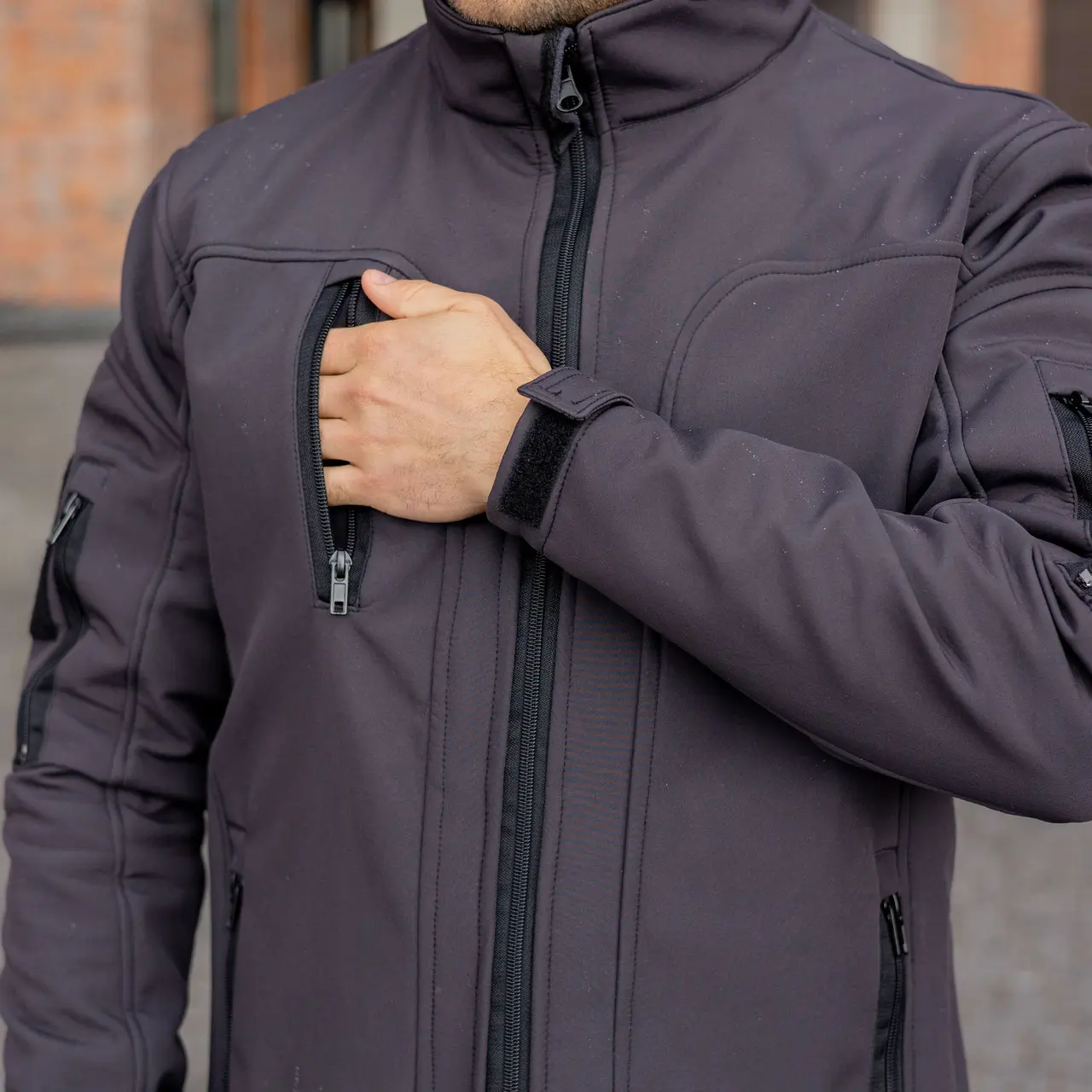 Тактична куртка Soft Shell (темно-сіра) | Gifon Basic