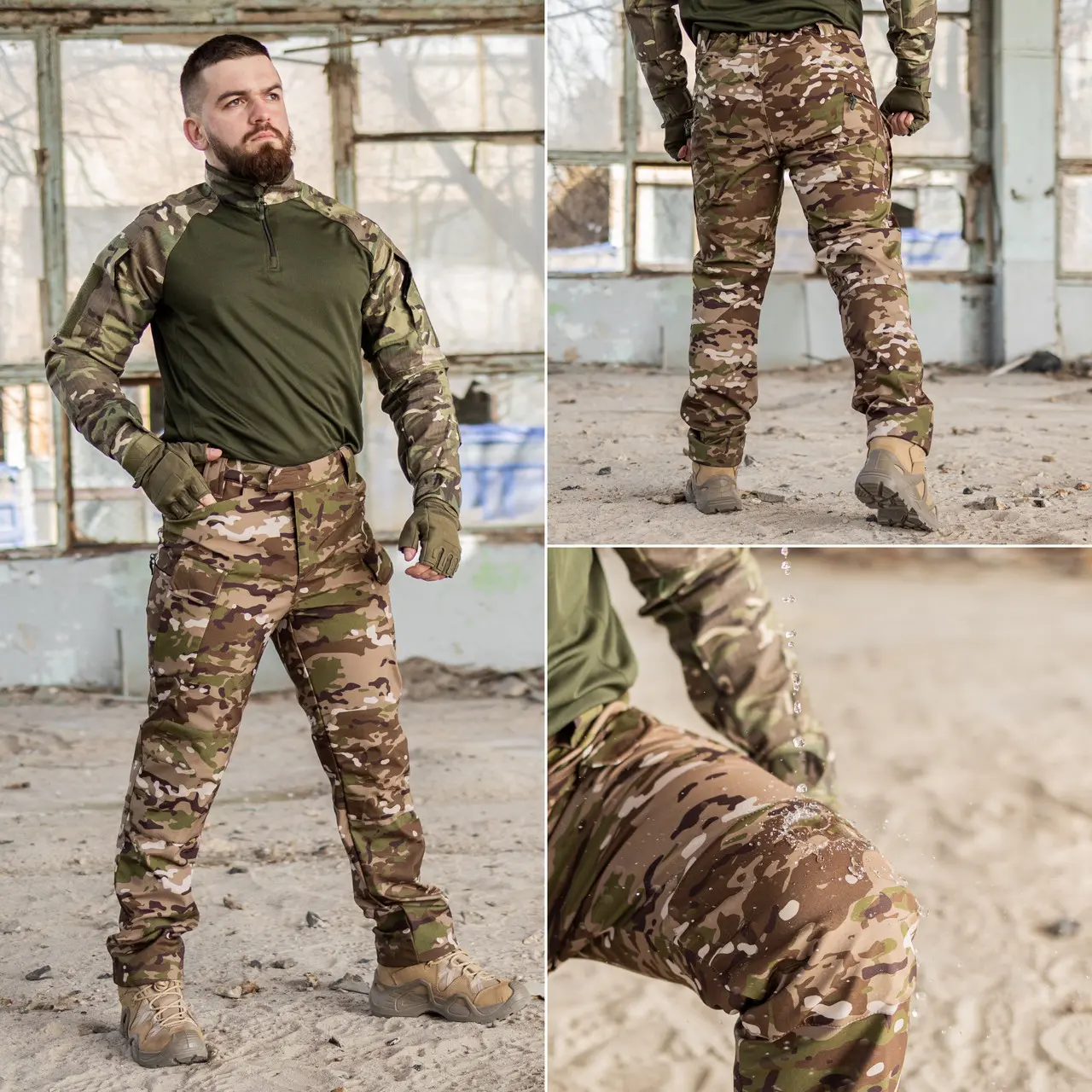 Тактичні штани 8 кишень Grifon Sturm Soft Shell мультикам