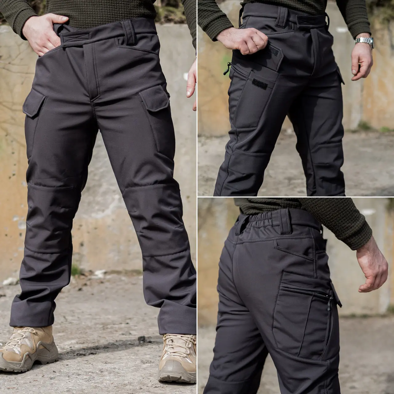 Тактичні штани Grifon Sturm Soft Shell чорні