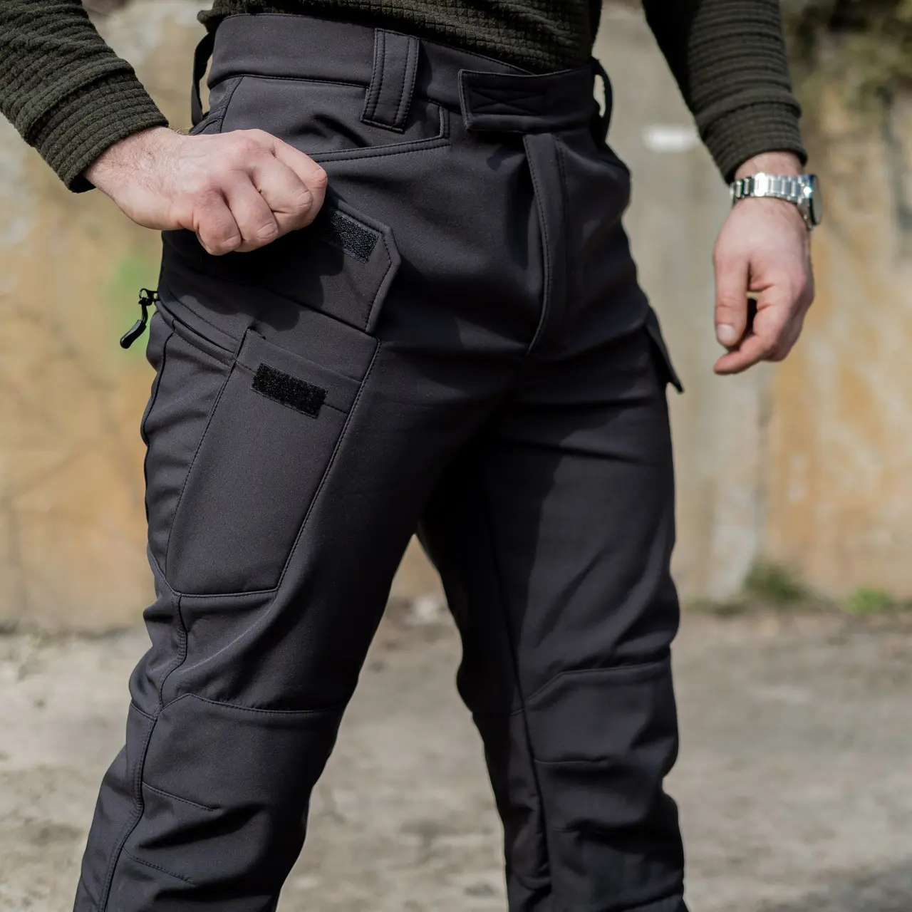 Тактичні штани Grifon Sturm Soft Shell чорні
