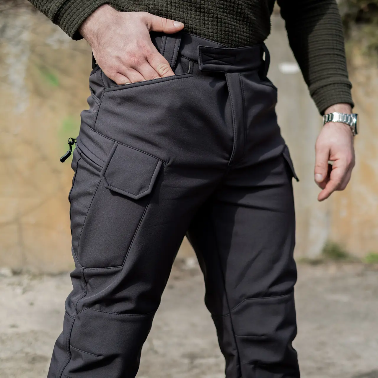 Тактичні штани Grifon Sturm Soft Shell чорні