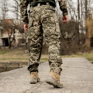 Штани тактичні з наколінниками 12 кишень GRIFON Tornado піксель ЗСУ (ММ-14) ріп-стоп