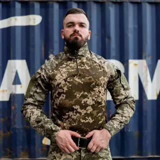 Тактична сорочка Ubacs(Убакс) Grifon піксель ЗСУ ріп-стоп (вафелька) CoolMax