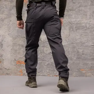 Штани тактичні 8 кишень Shark Soft shell (black) на флісі